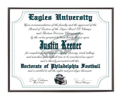 Personalized Wood Plaque of the Philadelphia Eagles for the Ultimate Football Fan