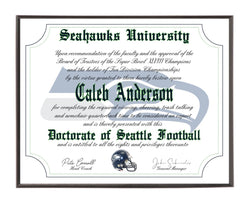 Personalized Wood Plaque of the Seattle Seahawks for the Ultimate Football Fan
