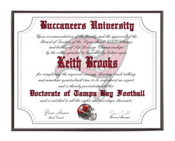 Personalized Wood Plaque of the Tampa Bay Buccaneers for the Ultimate Football Fan