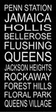 New York City Subway Sign Print - Jamaica, Flushing, Queens, Rockaway, Penn Station, Forest Hills