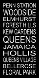 New York City Subway Sign Print - Woodside, Elmhurst, Kew Gardens, Queens Village