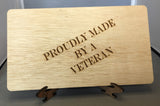 Small American Flag, US Navy Military desk flag, Engraved Wood Painted Rustic Style Flag