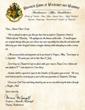 Hogwarts Personalized Harry Potter Acceptance Letter with Apologies for Being Late