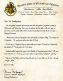 Hogwarts Personalized Harry Potter Acceptance Letter with Christmas Wishes