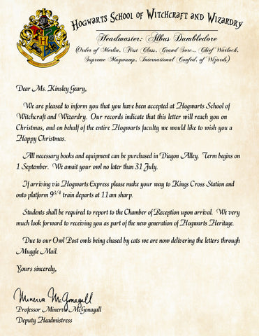 Hogwarts Letterhead Printable