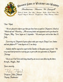 Personalized Harry Potter Acceptance Letter, Hogwarts School of Witchcraft and Wizardry with Headmistress Minerva McGonagall