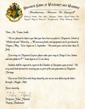 Personalized Harry Potter Acceptance Letter, Hogwarts School of Witchcraft and Wizardry with Headmistress Minerva McGonagall