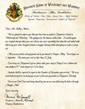 Hogwarts Personalized Harry Potter Acceptance Letter with Apologies for Being Late