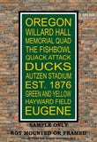 Oregon Ducks Subway Wall Art Print