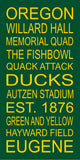 Oregon Ducks Subway Wall Art Print