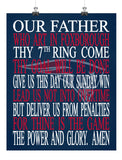 Football Lord's Prayer - Our Father who art in Foxborough - New England Patriots Christian print