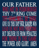 Football Lord's Prayer - Our Father who art in Foxborough - New England Patriots Christian print