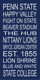 Penn State Nittany Lions Subway Wall Art Print