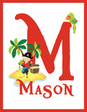 Personalized Pirate Little Boys Room Set of 4 Prints Enter At Ye Own Risk