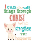 Moana Christian Nursery Decor Wall Art Set of 4 Prints - Moana, Pua, Maui and Sina