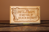 Personalized Family Beach House Wood Engraved Wall Plaque Art Sign