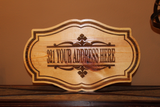 Personalized Home Address Engraved Plaque Wood Sign