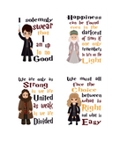 Harry Potter Quotes Nursery Decor Set of 4 Prints - Dumbledore, Hagrid and Hermione