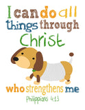 Toy Story Christian Nursery Decor Set of 4 Unframed Prints, Woody, Buzz Lightyear, Slinky Dog and Mr. Potato Head