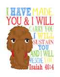 Snuffleupagus Sesame Street Christian Nursery Decor Print, I Have Made You and I Will Rescue You, Isaiah 46:4