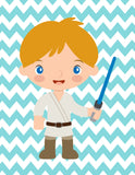 Star Wars Nursery Decor Set of 4 Prints, The Force is Strong with this One, Love, R2D2 and Luke Skywalker