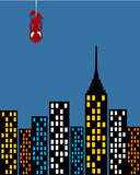 Set of 4 - Super Hero Spiderman Wall Art Prints, Spiderman, Cityscape, Dream Big Little One - Nursery Prints