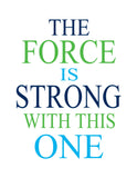 Star Wars Nursery Decor Set of 4 Prints, Yoda and Luke Skywalker, Dream Big, The Force Is Strong With This One