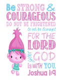 Trolls Christian Nursery Art Set of 4 Prints - Poppy, Dj Suki, Cooper and Smidge