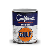 Gulf Motor Oil Vintage Distressed Retro Cool Mug