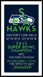 Seattle Seahawks - Eye Chart chalkboard print - sports, football, gift for fathers day, subway sign - Eyechart wall art