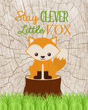 Woodland Nursery Set of 3 Prints, Stay Clever Little Fox, Grow Wise Little Owl, Be Brave Little Bear