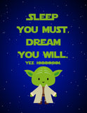 Star Wars inspired nursery decor art print - Sleep You Must Dream You Will - Yoda - Multiple Sizes