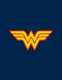 Wonder Woman Superhero Art Print Set of 4 - Though She be but Little She is Fierce Nursery Decor
