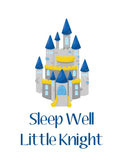Medieval Knight Fairytale Prince Nursery Art Print Set of 4 - Dream Big, Sleep Well Little Knight - Multiple Sizes