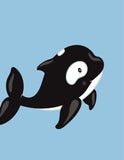 Arctic Animals Nursery Art Print Set of 4 - Moose, Seal, Orca and Polar Bear - Multiple Sizes