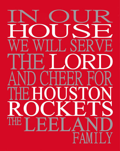 Houston Rockets Poster, Houston Rockets Print, Rockets Gift, Houston Man  Cave Art