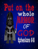 Darth Vader Christian Space Wars Nursery Decor Unframed Print Ephesians 6:11, Put on the whole Armor of God - Multiple Sizes