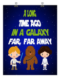 Star Wars inspired nursery decor art print - A Long Time Ago In A Galaxy Far Far Away -  Multiple Sizes