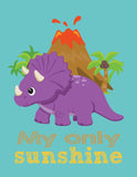 Dinosaur Nursery Decor Set of 4 - You are my sunshine my only sunshine - Multiple Sizes