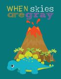 Dinosaur Nursery Decor Set of 4 - You are my sunshine my only sunshine - Multiple Sizes