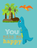 Dinosaur Nursery Decor Set of 4 - You are my sunshine my only sunshine - Multiple Sizes