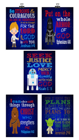 Luke Skywalker Christian Star Wars Nursery Decor Wall Art Print - Seek –  Pixie Paper Store