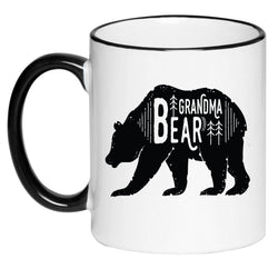 Grandma Bear Cute Farmhouse Mug Coffee Cup, Gift for Her, Farmhouse Decor, Gift for Women, Hot Chocolate, 11 Ounce Ceramic Mug