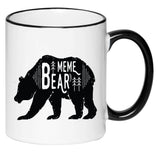 Meme Bear Cute Farmhouse Mug Coffee Cup, Gift for Her, Farmhouse Decor, Gift for Women, Hot Chocolate, 11 Ounce Ceramic Mug