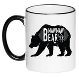 Mawmaw Bear Cute Farmhouse Mug Coffee Cup, Gift for Her, Farmhouse Decor, Gift for Women, Hot Chocolate, 11 Ounce Ceramic Mug