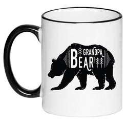 Grandpa Bear Cute Farmhouse Mug Coffee Cup, Gift for Her, Farmhouse Decor, Gift for Women, Hot Chocolate, 11 Ounce Ceramic Mug