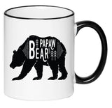 Papaw Bear Cute Farmhouse Mug Coffee Cup, Gift for Him, Farmhouse Decor, Tea, Hot Chocolate, 11 Ounce Ceramic Mug