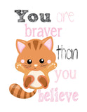 Kittens Cat Nursery Decor Set of 4 Unframed Prints Promise Me You will Always Remember You are Braver, Stronger, Smarter, and Loved