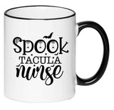 Spooktacula Nurse Funny Humorous Halloween Coffee Cup, 11 Ounce Ceramic Mug