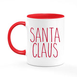Santa Claus Christmas Farmhouse Mug Coffee Cup, Hot Cocoa Mugs, Stocking Stuffer, 11 Ounce Ceramic Mug